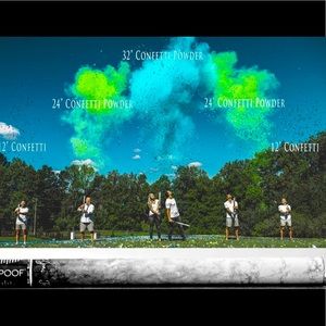 32” blue powder confetti cannon gender reveal